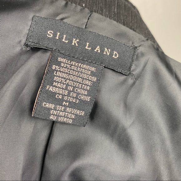 SILKLAND Blazer Jacket Grey Cream Silk Mandala - Picture 7 of 7